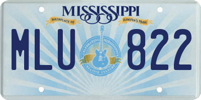 MS license plate MLU822