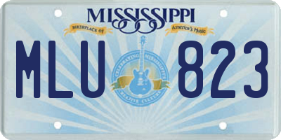 MS license plate MLU823