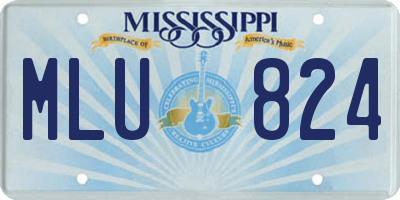 MS license plate MLU824