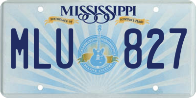 MS license plate MLU827