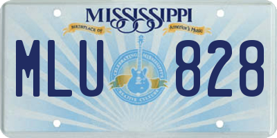 MS license plate MLU828