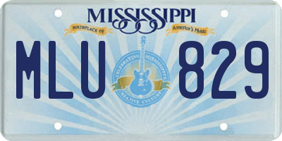 MS license plate MLU829