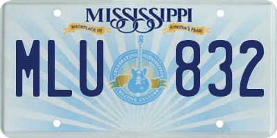 MS license plate MLU832