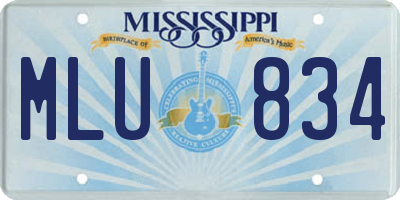 MS license plate MLU834
