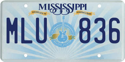 MS license plate MLU836
