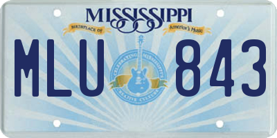 MS license plate MLU843