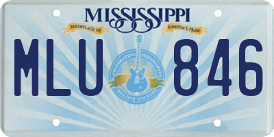 MS license plate MLU846
