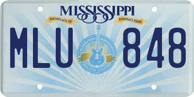MS license plate MLU848