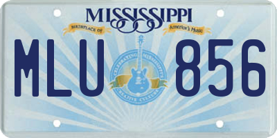 MS license plate MLU856