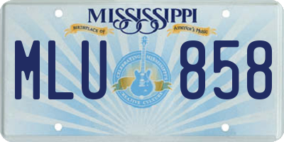 MS license plate MLU858