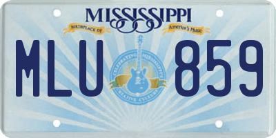 MS license plate MLU859
