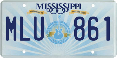 MS license plate MLU861