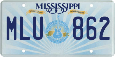 MS license plate MLU862