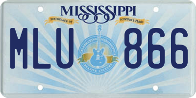 MS license plate MLU866