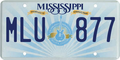MS license plate MLU877