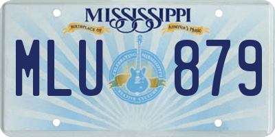 MS license plate MLU879