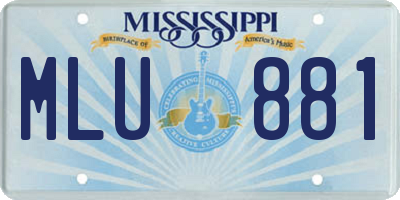 MS license plate MLU881
