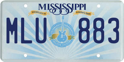 MS license plate MLU883