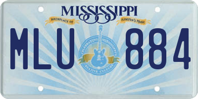 MS license plate MLU884