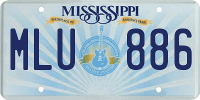 MS license plate MLU886
