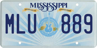 MS license plate MLU889