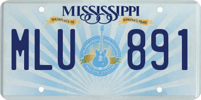 MS license plate MLU891