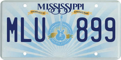 MS license plate MLU899