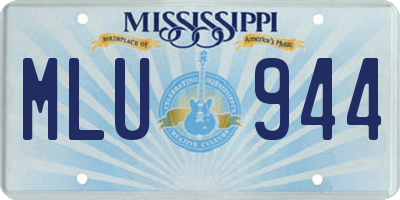 MS license plate MLU944