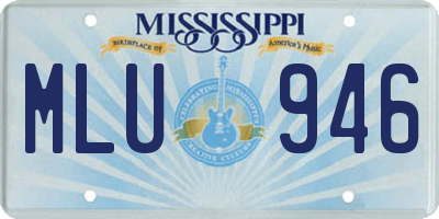 MS license plate MLU946