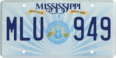 MS license plate MLU949