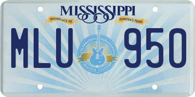 MS license plate MLU950