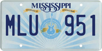 MS license plate MLU951