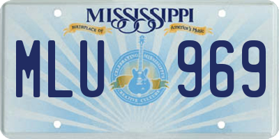 MS license plate MLU969