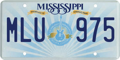 MS license plate MLU975