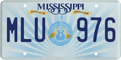 MS license plate MLU976
