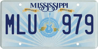 MS license plate MLU979