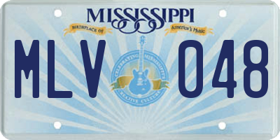 MS license plate MLV048