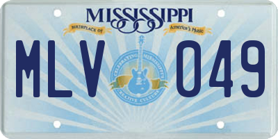 MS license plate MLV049