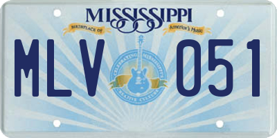 MS license plate MLV051