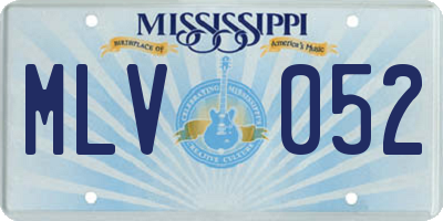 MS license plate MLV052