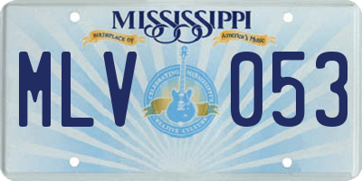 MS license plate MLV053