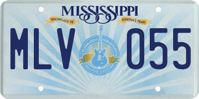 MS license plate MLV055