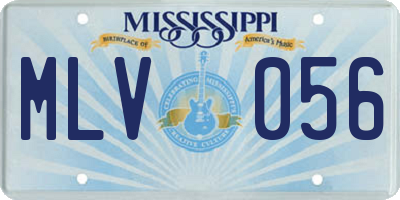 MS license plate MLV056
