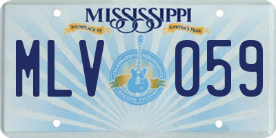 MS license plate MLV059