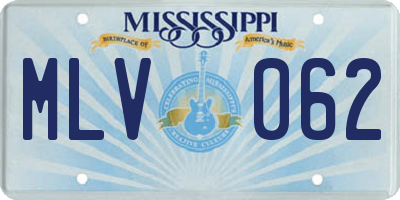 MS license plate MLV062