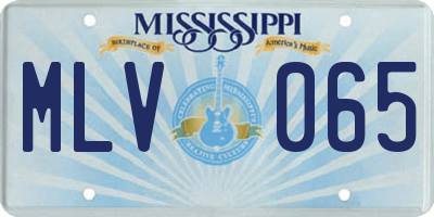 MS license plate MLV065