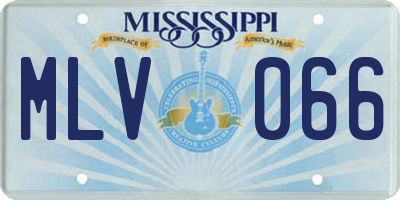 MS license plate MLV066