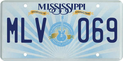 MS license plate MLV069