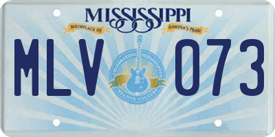 MS license plate MLV073