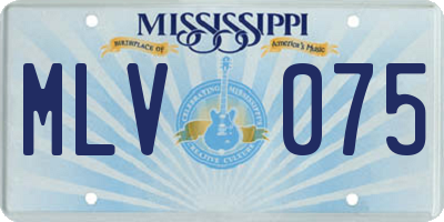 MS license plate MLV075